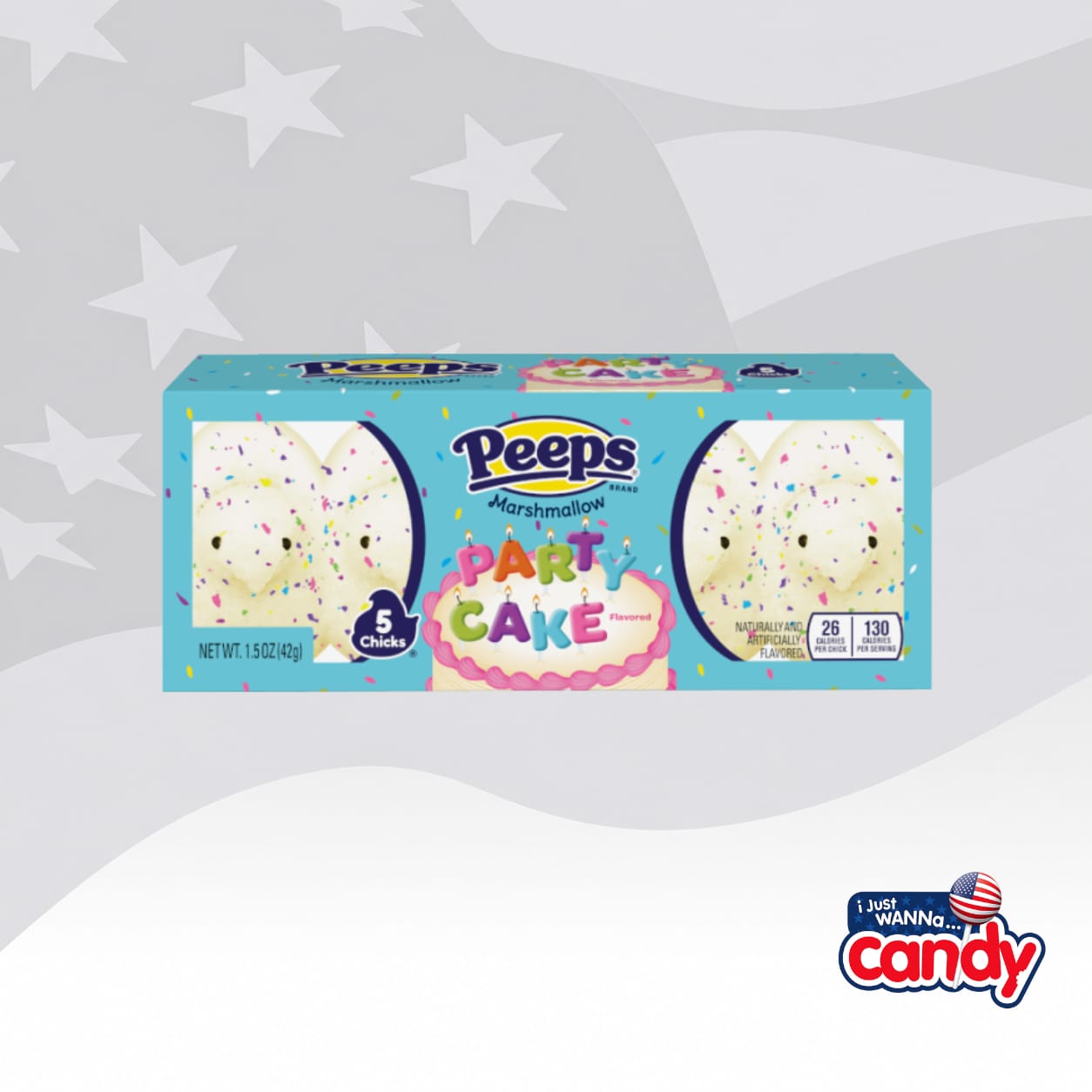Peeps Party Cake Chicks 5 Pack 1.5oz (42g)