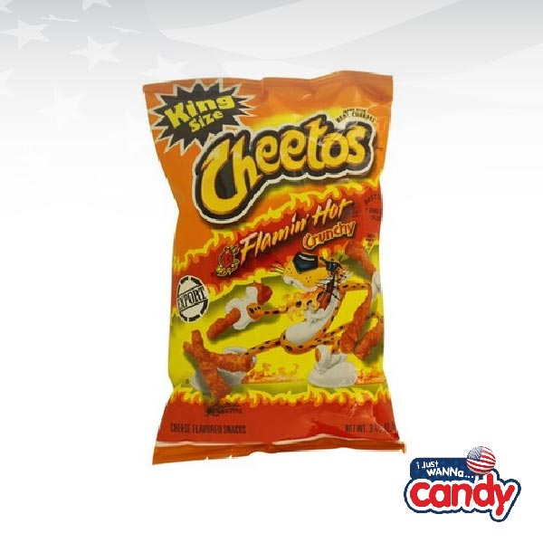 Cheetos USA Crunchy Flamin Hot King Size 3.5oz (99.2g) IJustWannaCandy
