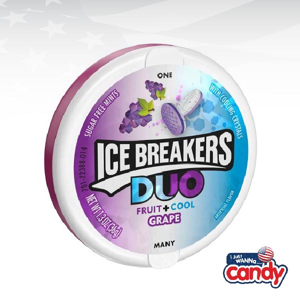 Ice Breakers Mints Duo Grape 1.3oz (36g) IJustWannaCandy