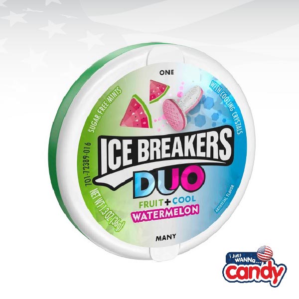 Ice Breakers Mints Duo Watermelon 1.3oz (36g) IJustWannaCandy
