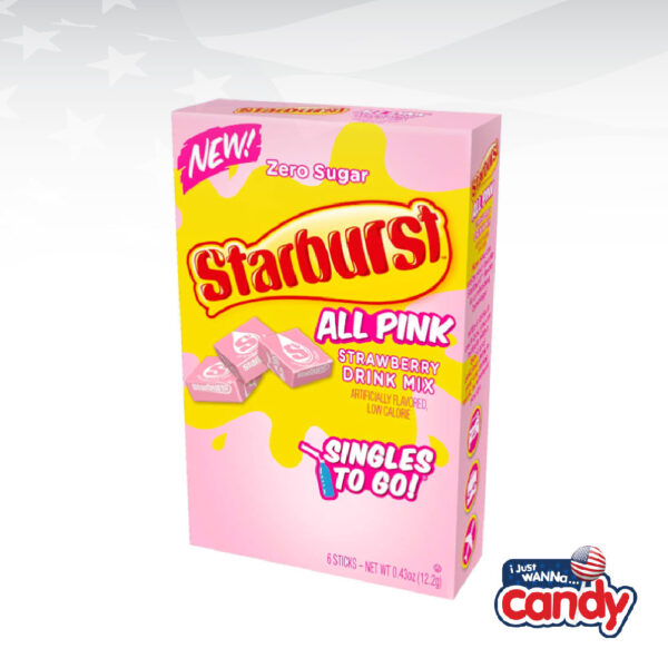 Starburst Zero Sugar All Pink Strawberry Singles To Go