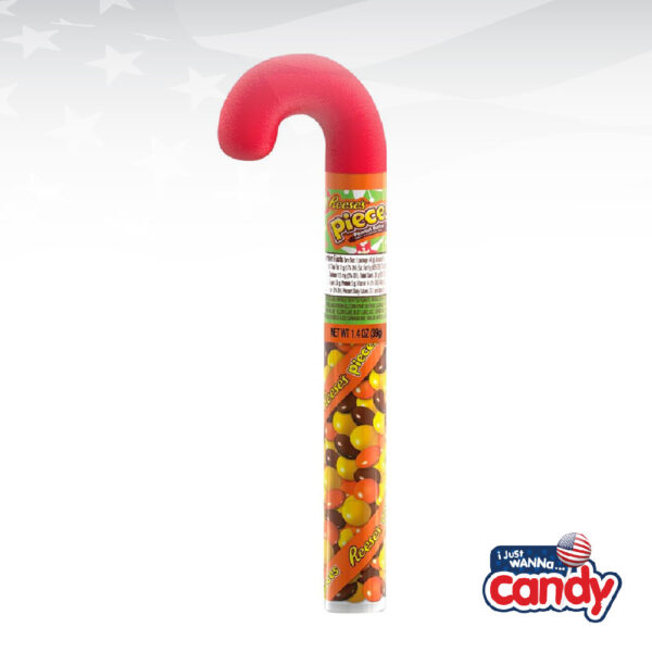 Reeses Pieces Candy Cane Filled Cane