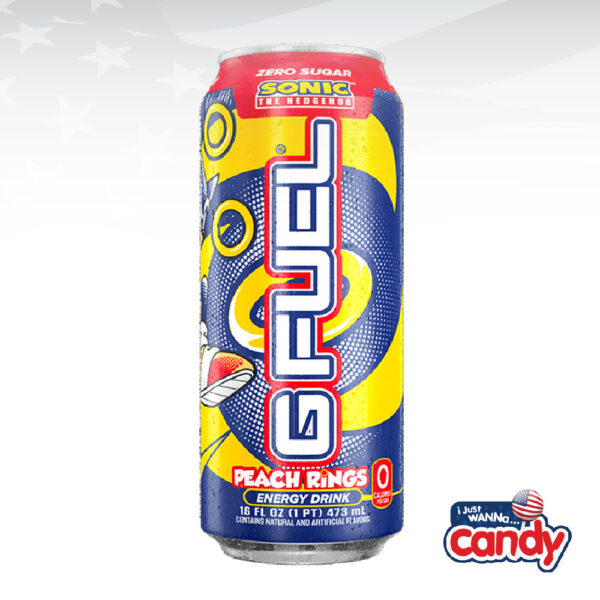 G FUEL Sonic the Hedgehog Peach Rings (Peach Ring Candy Flavour) Zero Sugar Energy Drink