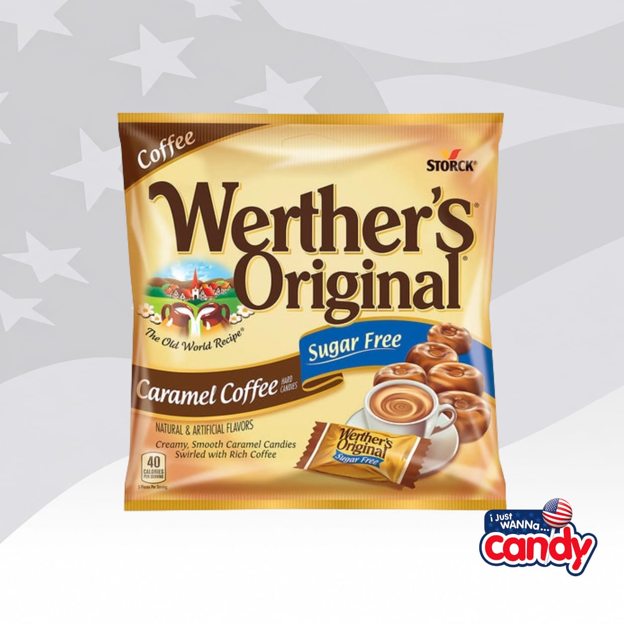 Werthers Originals Caramel Coffee Sugar Free Hard Candy 1.46oz (41.4g)