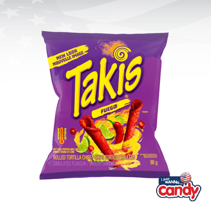 Takis Fuego Rolled Tortilla Corn Chips (Canada) 90g IJustWannaCandy