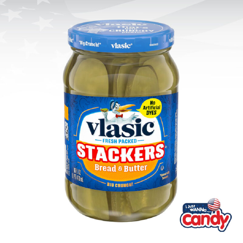 Vlasic Stackers Bread & Butter Pickles 16fl.oz (473ml) IJustWannaCandy