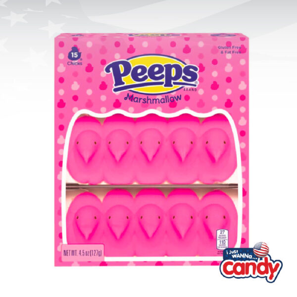Peeps Pink Marshmallow Chicks 15 Pack