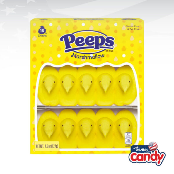 Peeps Yellow Marshmallow Chicks 15 Pack
