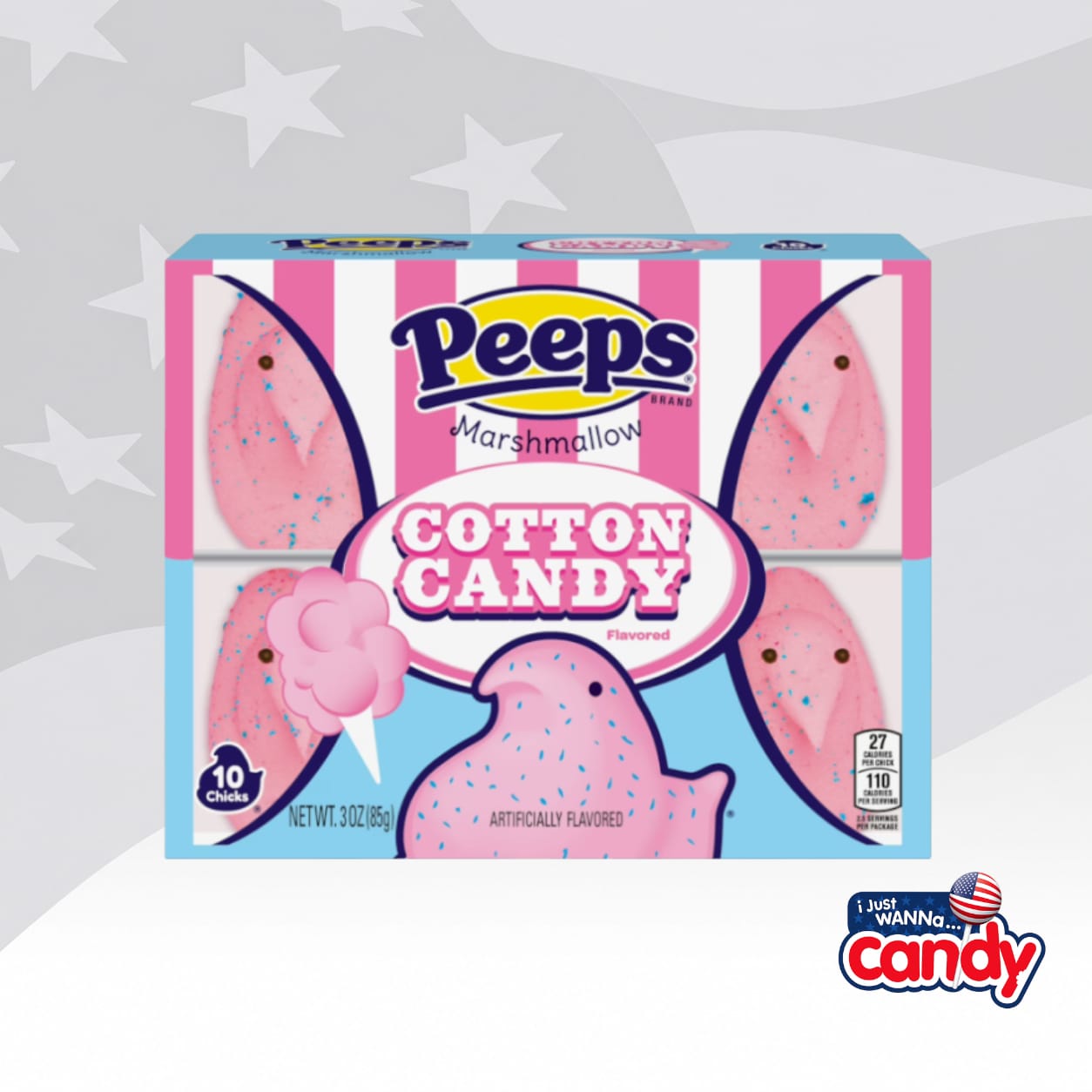 Peeps Cotton Candy Chicks 10 Pack 3oz (85g)