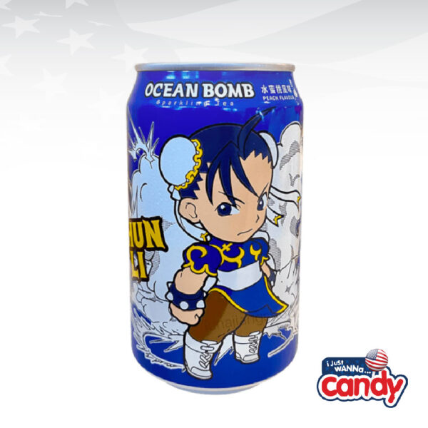 Ocean Bomb X Street Fighter Peach Sparkling Tea