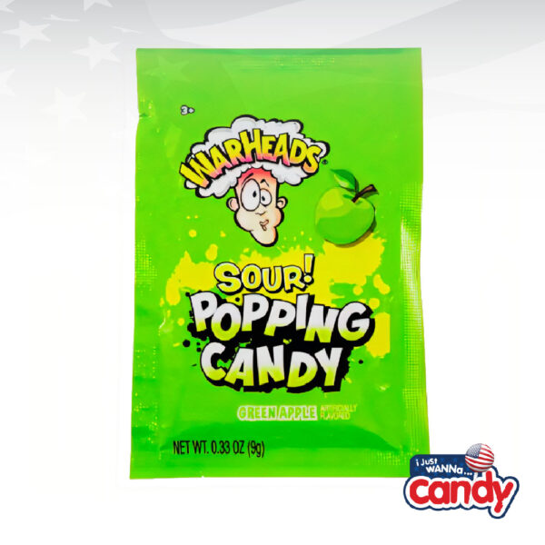 Warheads Sour Popping Candy Pouch Green Apple
