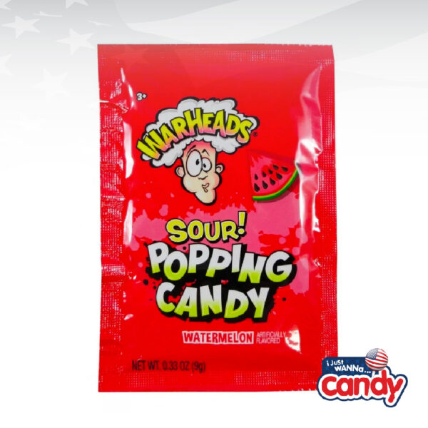 Warheads Sour Popping Candy Pouch Watermelon