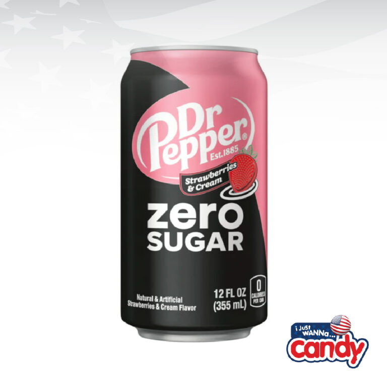 Dr Pepper Strawberries & Cream Zero Sugar 12fl.oz (355ml) IJustWannaCandy