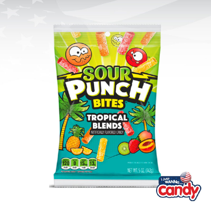 Sour Punch Bites Tropical Blends 5oz (142g) IJustWannaCandy