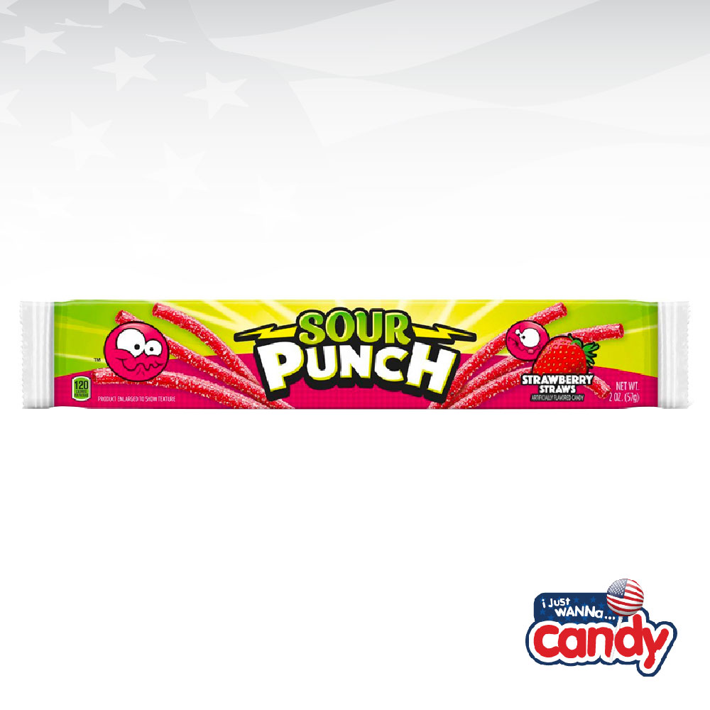 Sour Punch Strawberry Candy Straws 2oz (57g) IJustWannaCandy