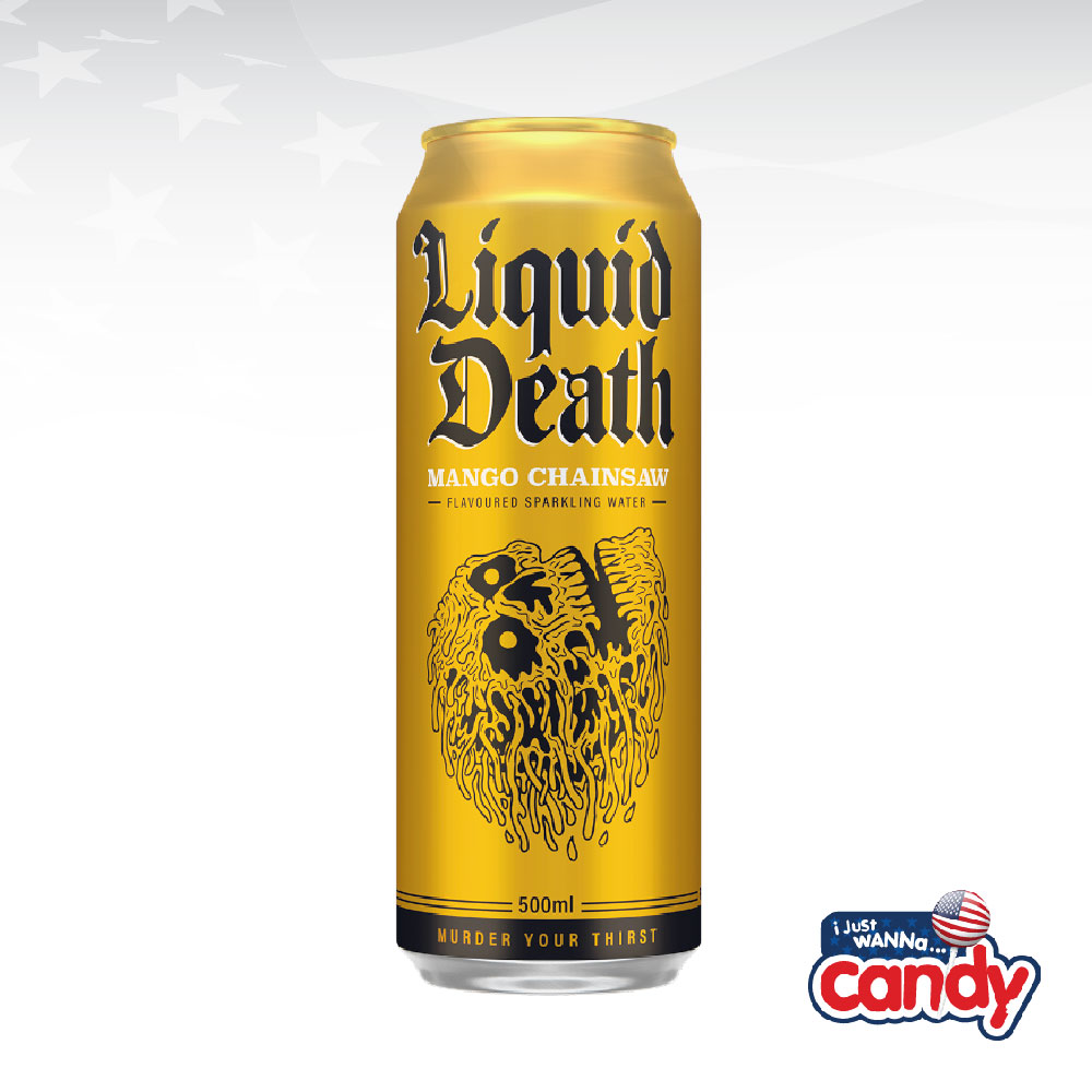 Liquid Death Mango Chainsaw Sparkling Water (500ml) IJustWannaCandy