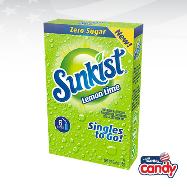 Sunkist Lemon Lime Zero Sugar Singles to Go