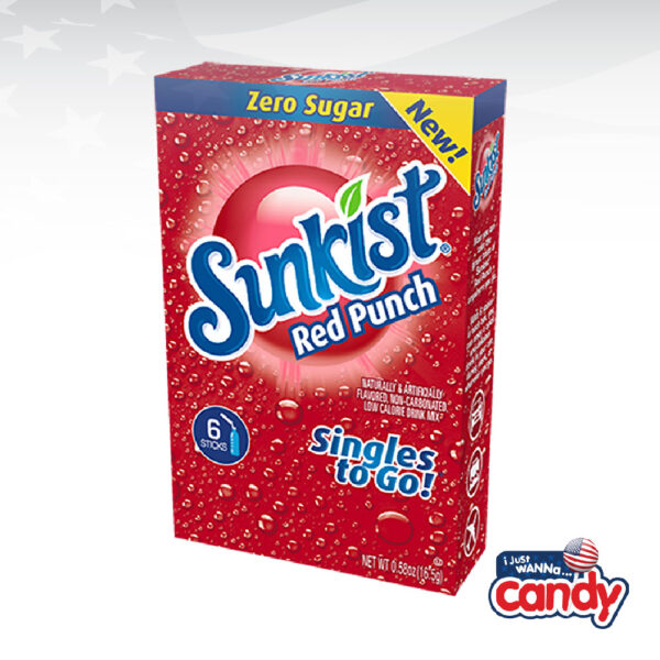 Sunkist Red Punch Zero Sugar Singles to Go