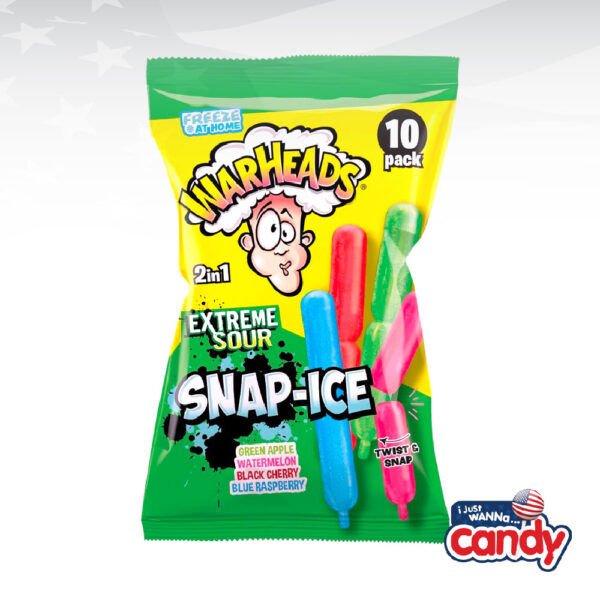 Warheads Extreme Sour 2 In 1 Snap Ice Sticks