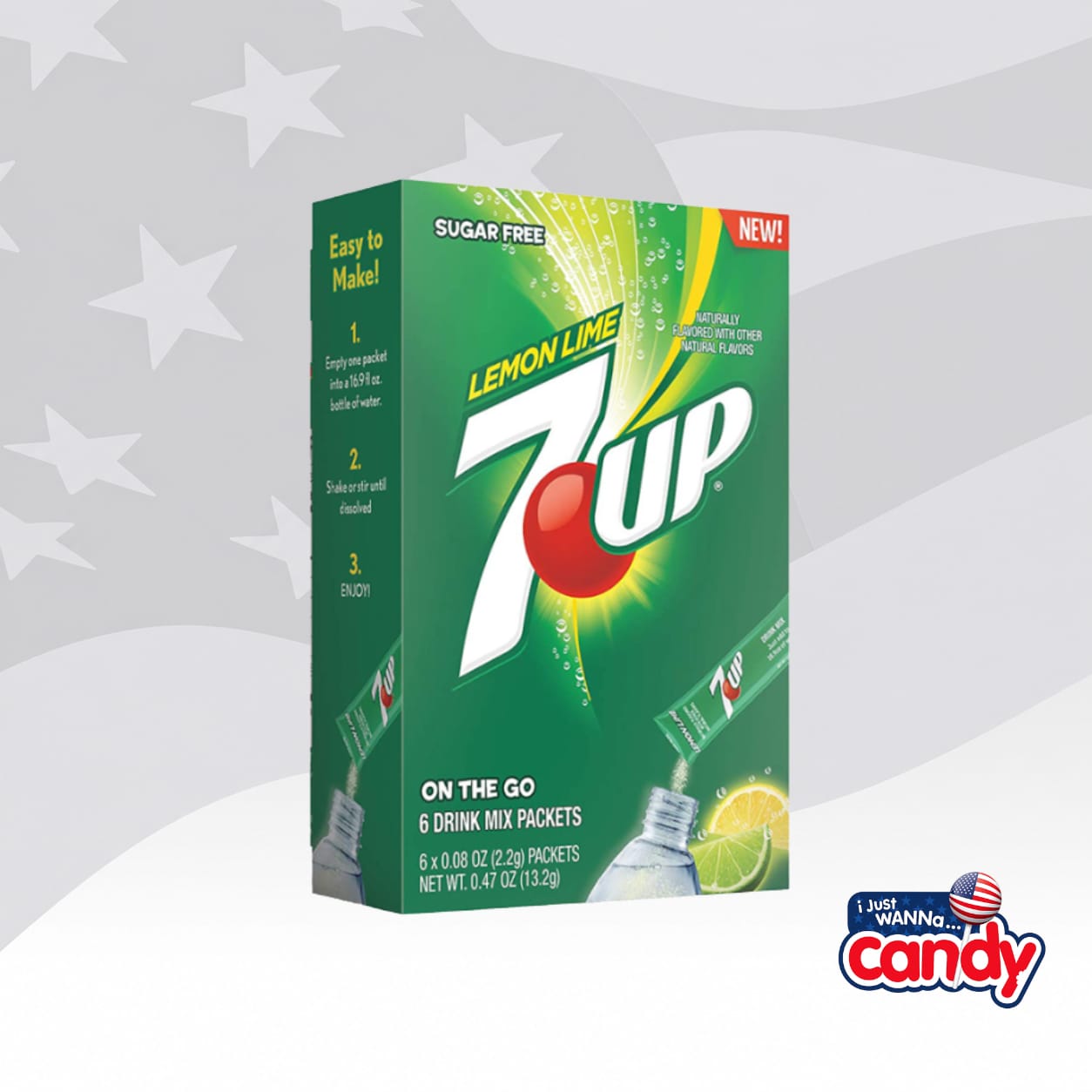 7up Singles To Go Lemon Lime Drink Mix 0.48oz (13.2g)