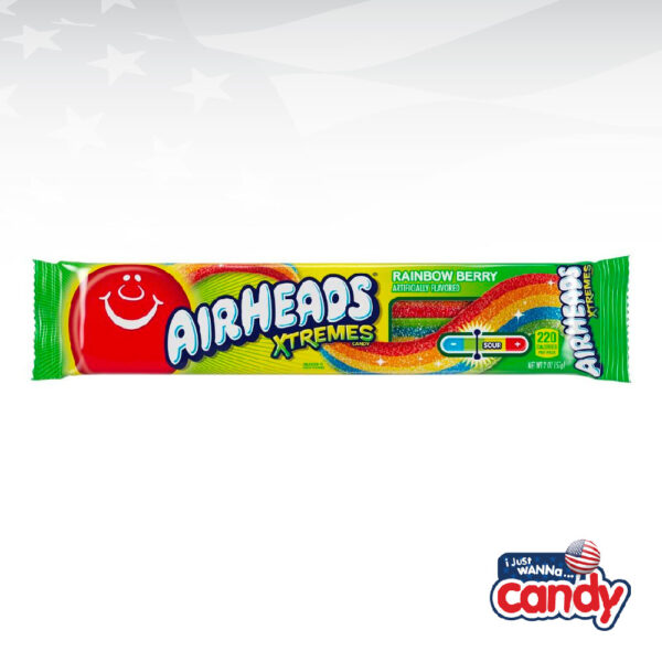 Airheads Xtremes Sour Belts Rainbow Berry