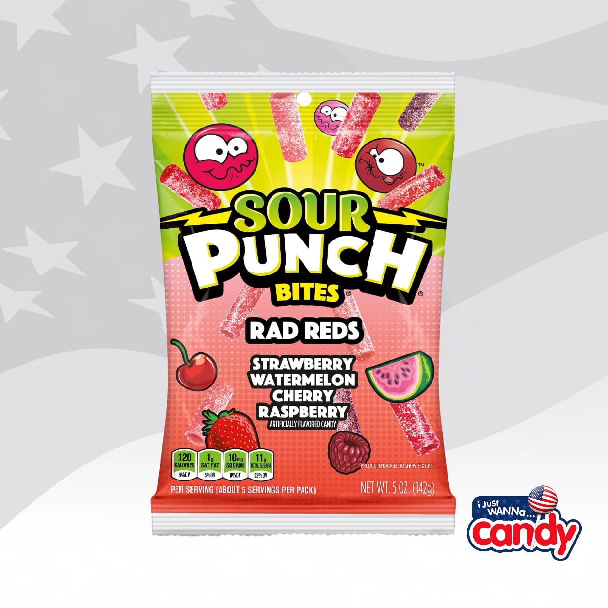 Sour Punch Bites Rad Reds 5oz (142g)