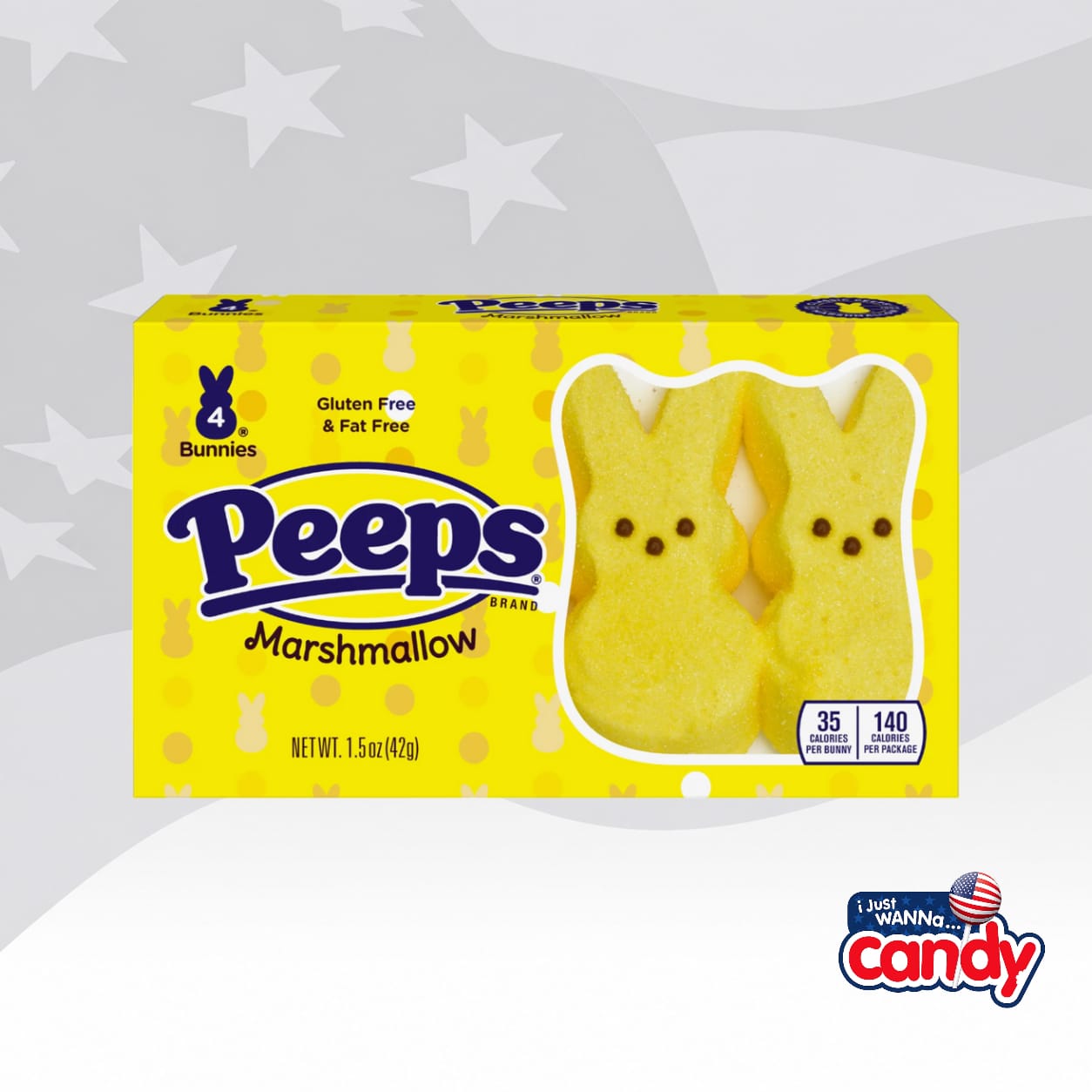 Peeps Yellow Bunnies 4 Pack 1.5oz (42g)