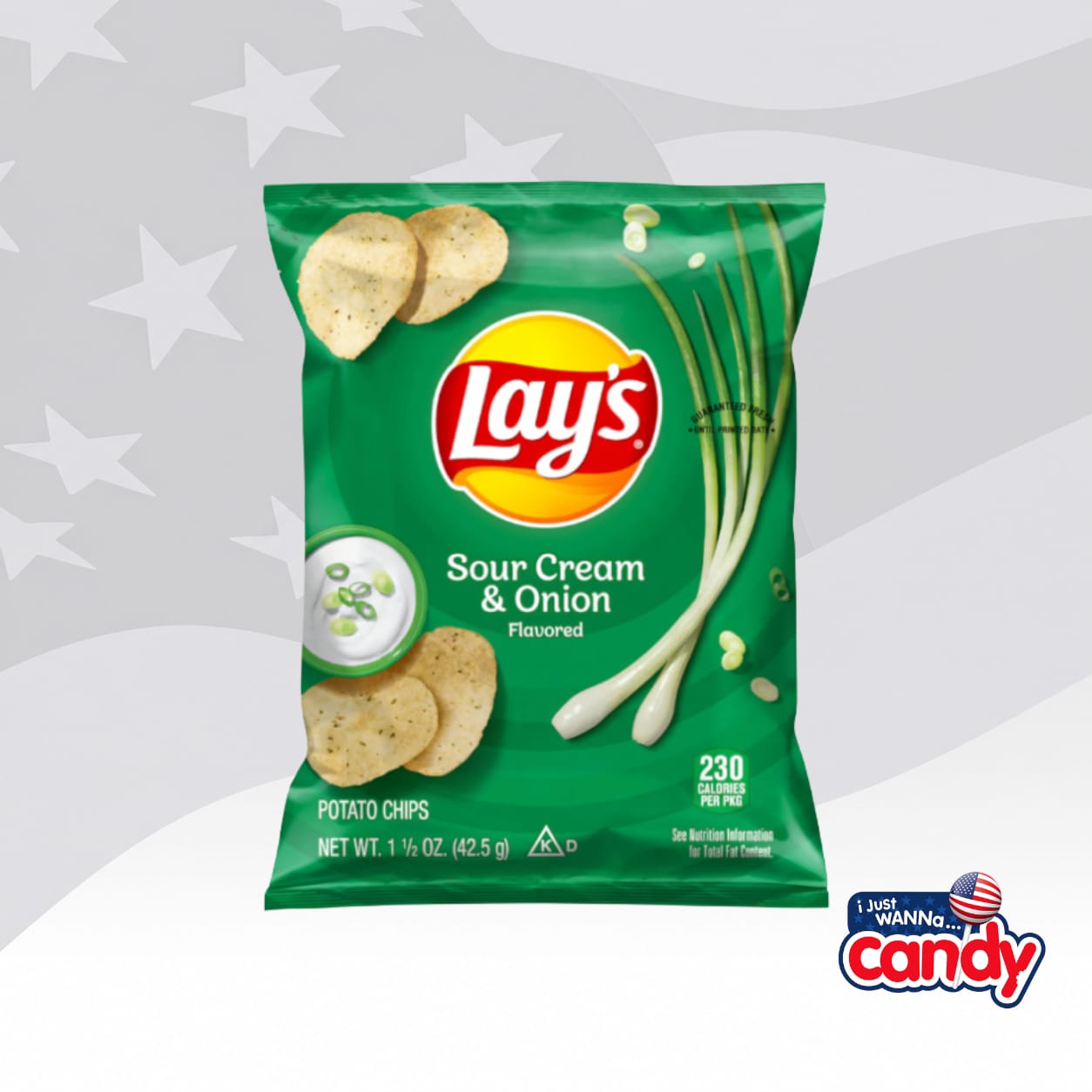 Lays Sour Cream & Onion Chips 1.5oz (42g)