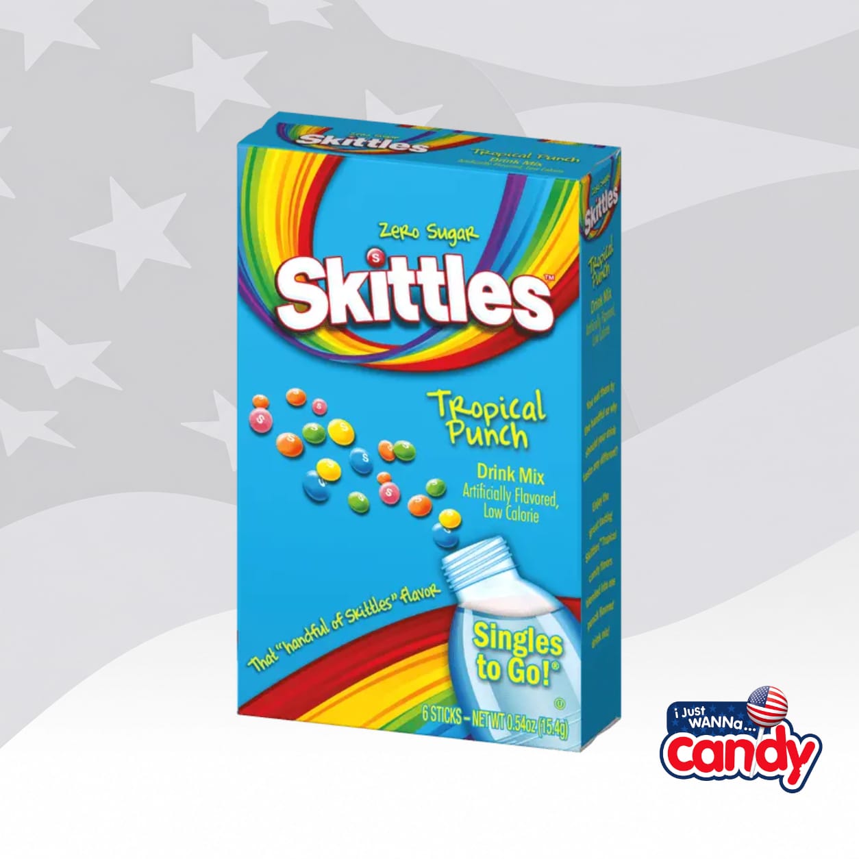 Skittles Tropical Punch Singles To Go .55oz (15.5g)