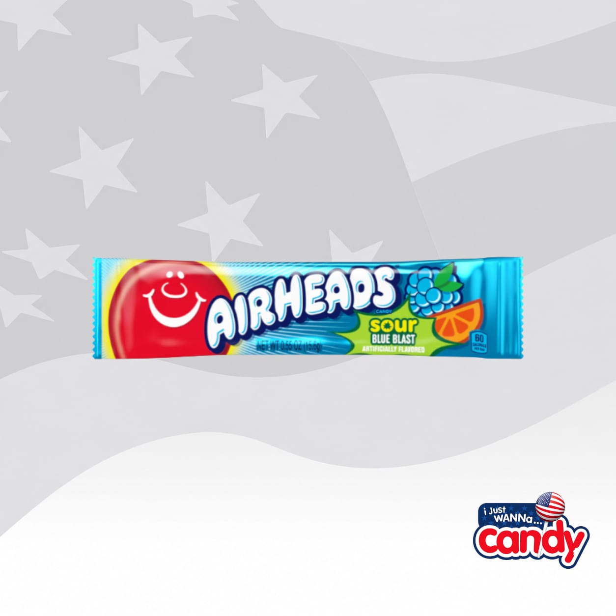 Airheads Bar Sour Blue Blast 0.55oz (15.6g)