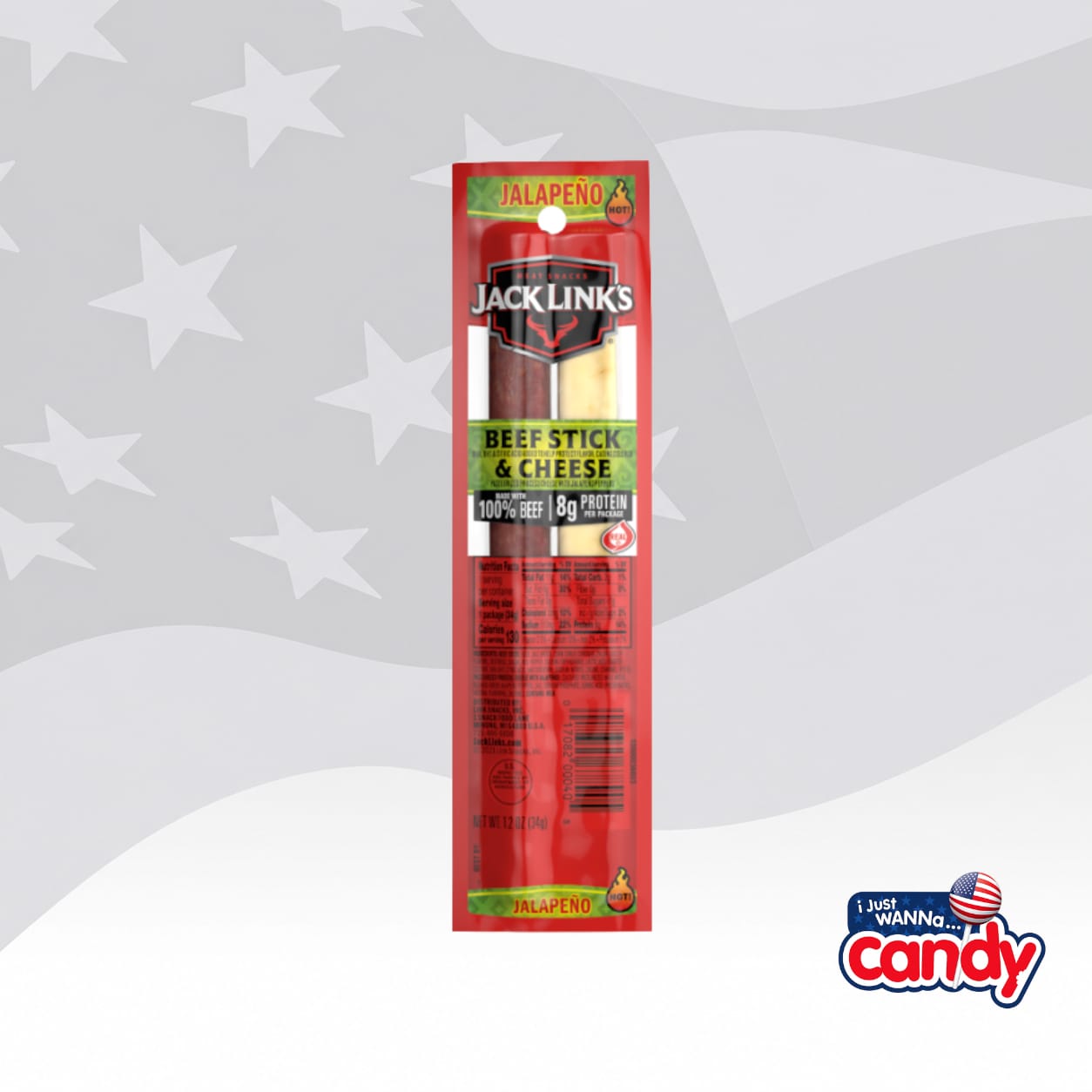 Jack Links Jalapeno Beef Stick & Cheese 1.2oz (34g)