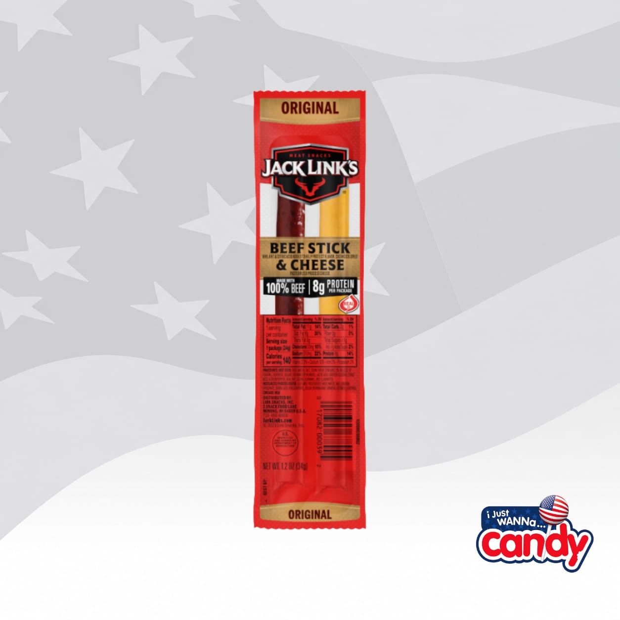 Jack Links Original Beef Stick & Cheese 1.2oz (34g)