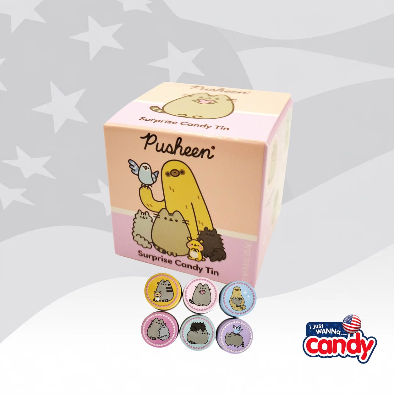 Boston America Pusheen Surprise Candy Tin .9oz (25.5g)