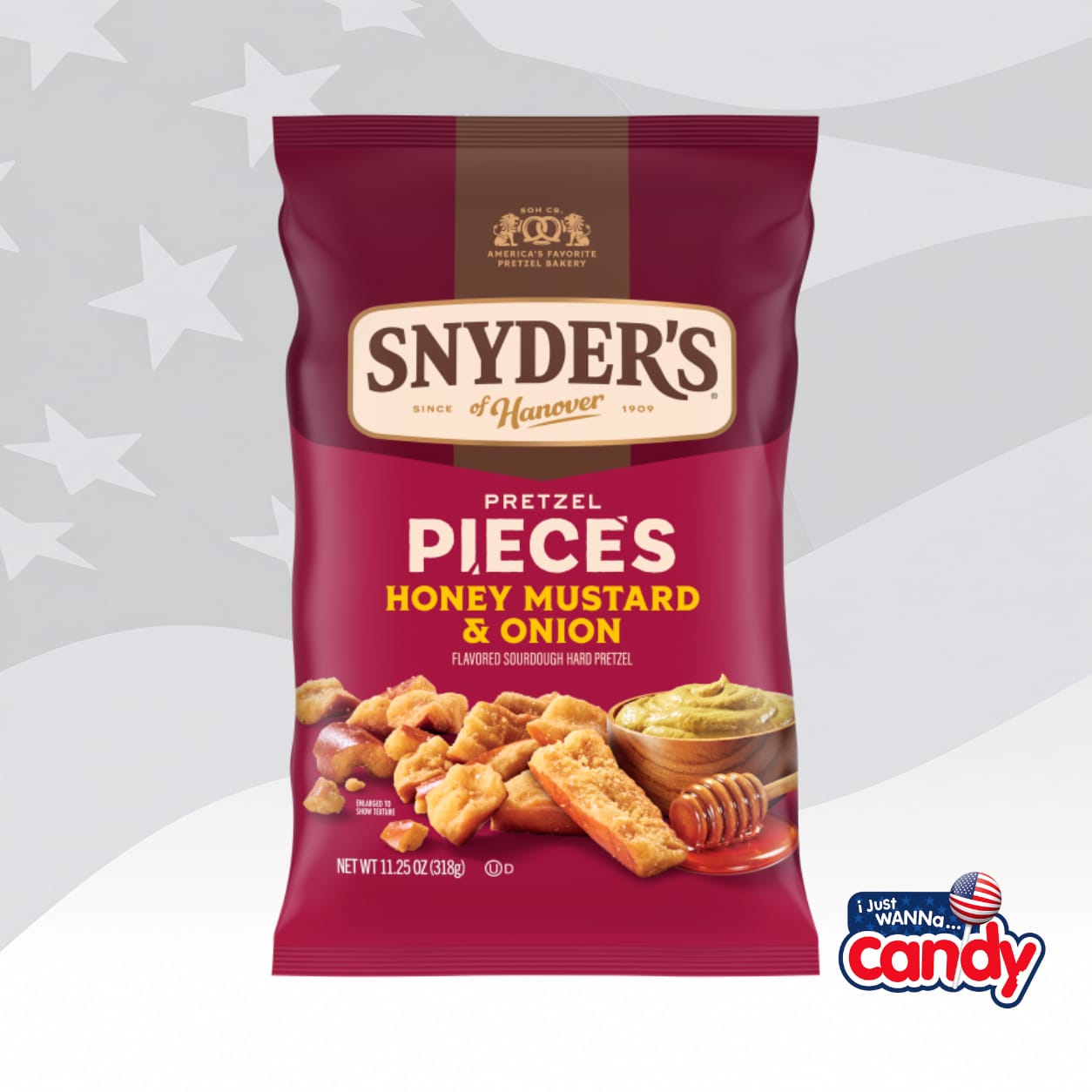 Snyders Pretzel Pieces Honey Mustard & Onion 3.88oz (110g)