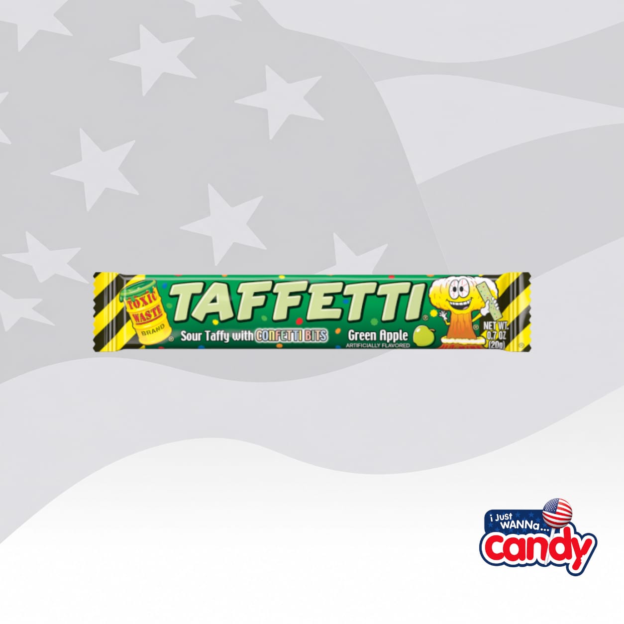 Toxic Waste Taffetti Green Apple 0.7oz (20g)