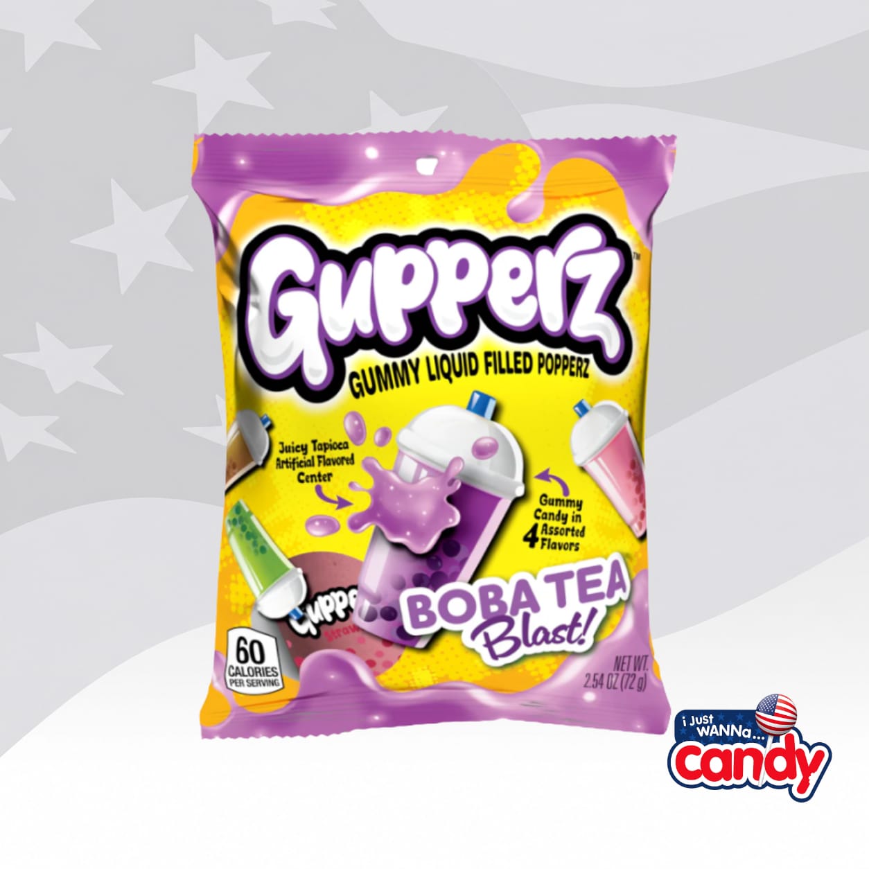 Gupperz Boba Tea Blast Gummies 2.54oz (72g)
