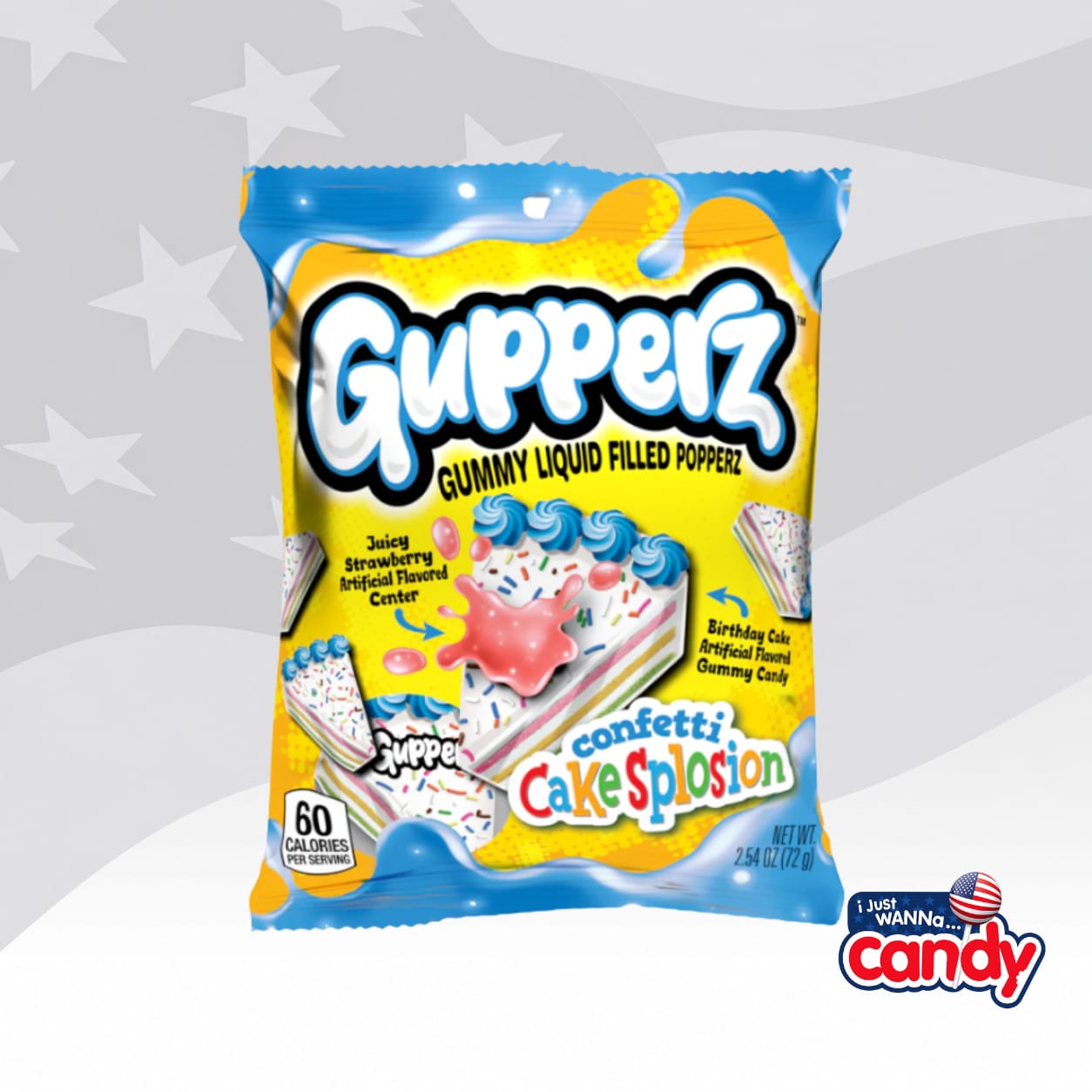 Gupperz Confetti Cakesplosion Gummies 2.54oz (72g)