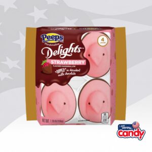 Peeps Strawberry Delights Chicks 4 Pack 1.98oz (56g)