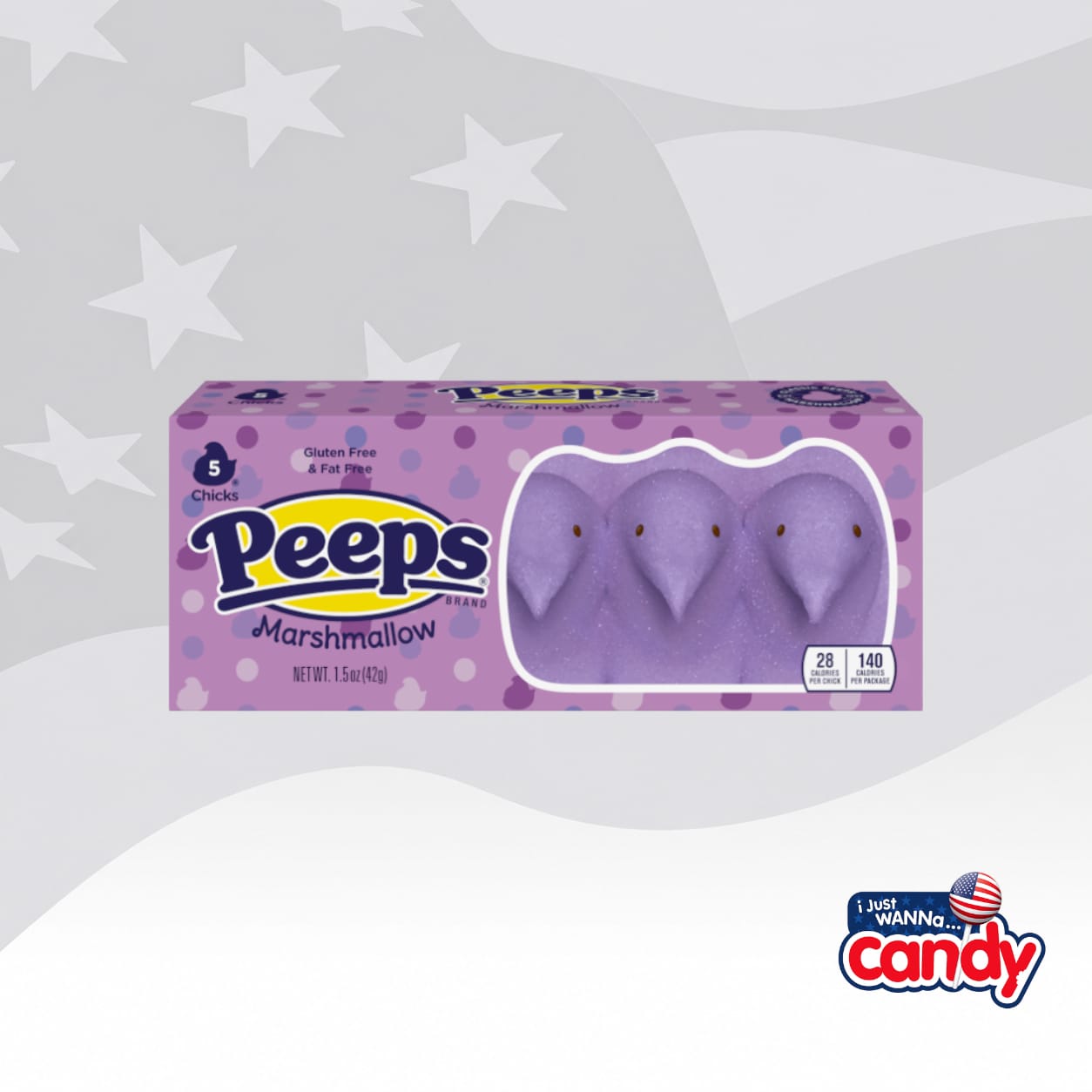 Peeps Lavender Chicks 5 Pack 1.5oz (42g)