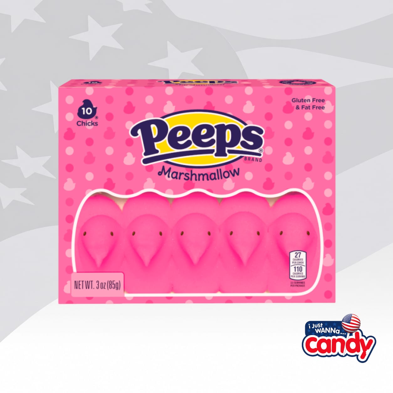 Peeps Pink Chicks 10 Pack 3oz (85g)