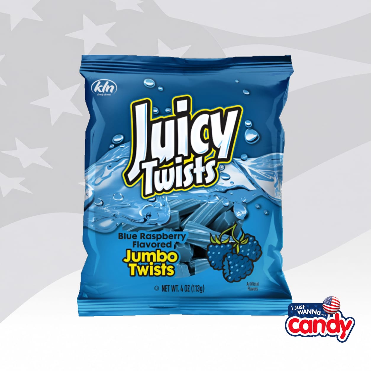 Kennys Juicy Twists Blue Raspberry 4oz (113g)