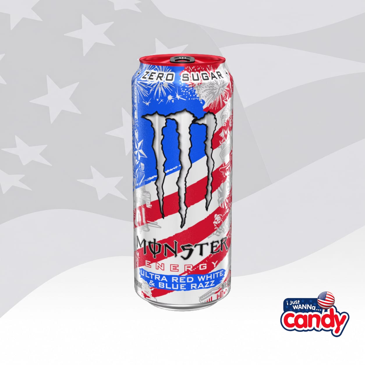 Monster Ultra Red White And Blue Razz 16oz (473ml)