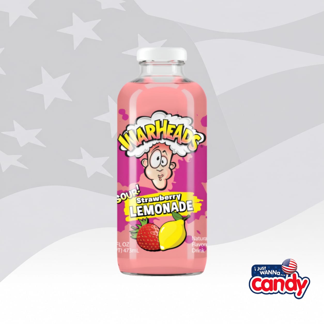 Warheads Sour Strawberry Lemonade 16fl.oz (473ml)