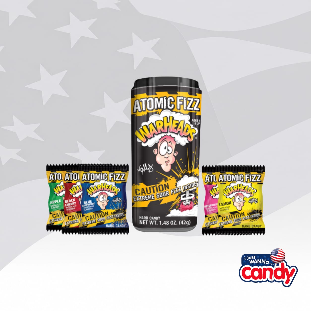 Warheads Atomic Fizz Canister 1.48oz (42g)