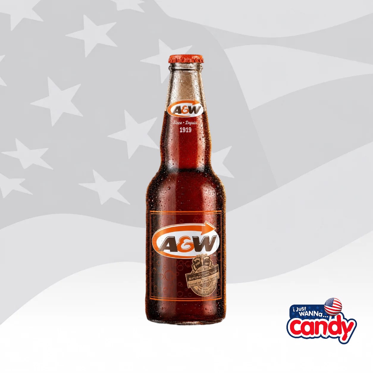 A&W Root Beer Glass Bottle (341ml) Canada