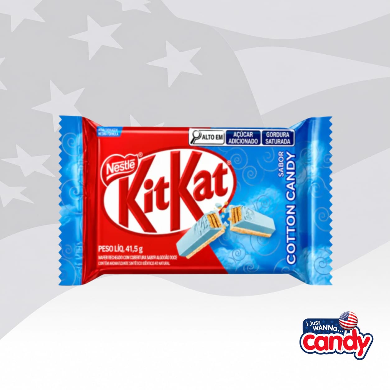 KitKat Cotton Candy 1.46oz (41.5g) Brazil