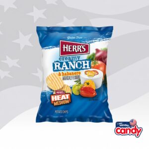 Herrs Creamy Ranch And Habanero Ripples 1.5oz (42.5g)