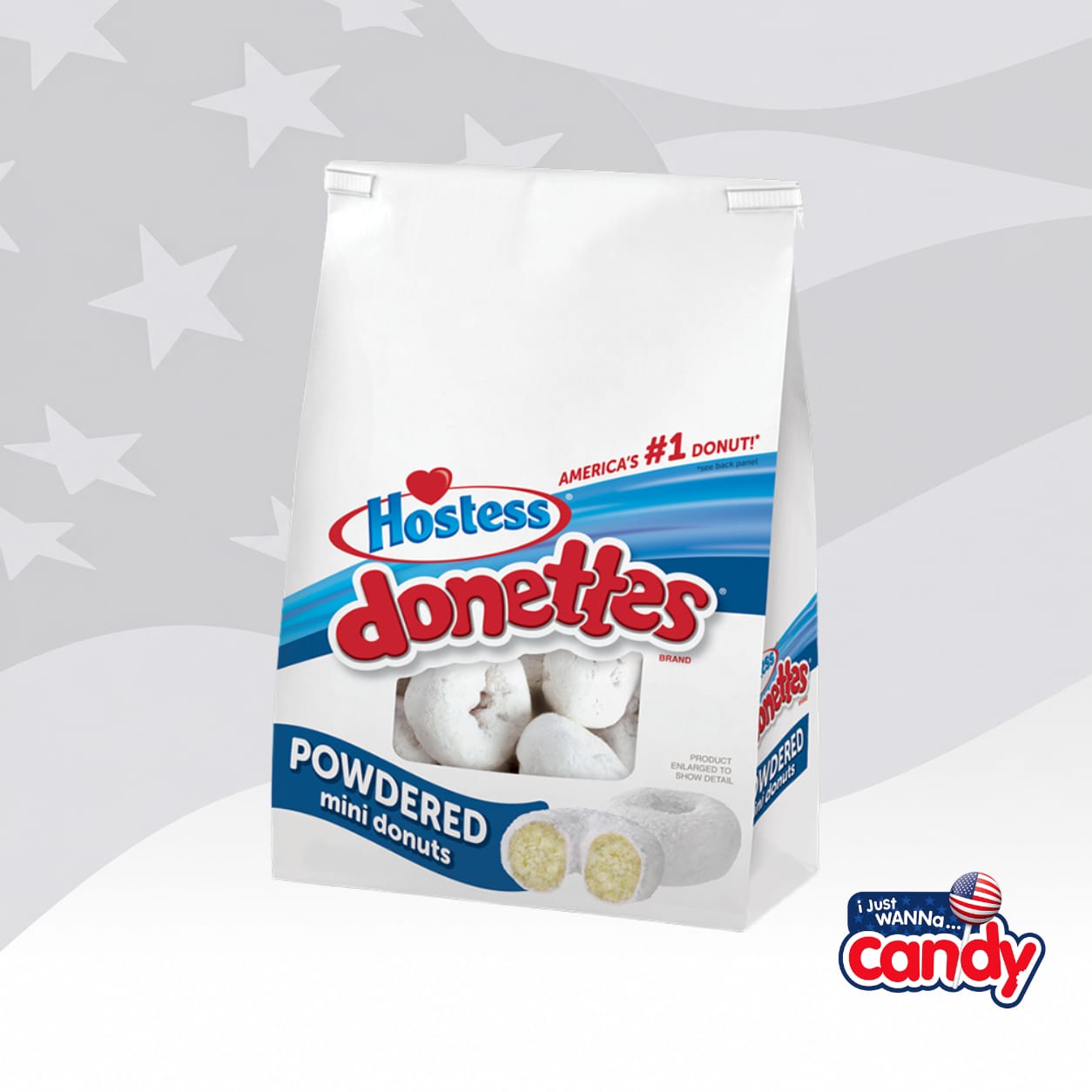 Hostess Donettes Mini Powdered Big Bag 10.oz (284g)