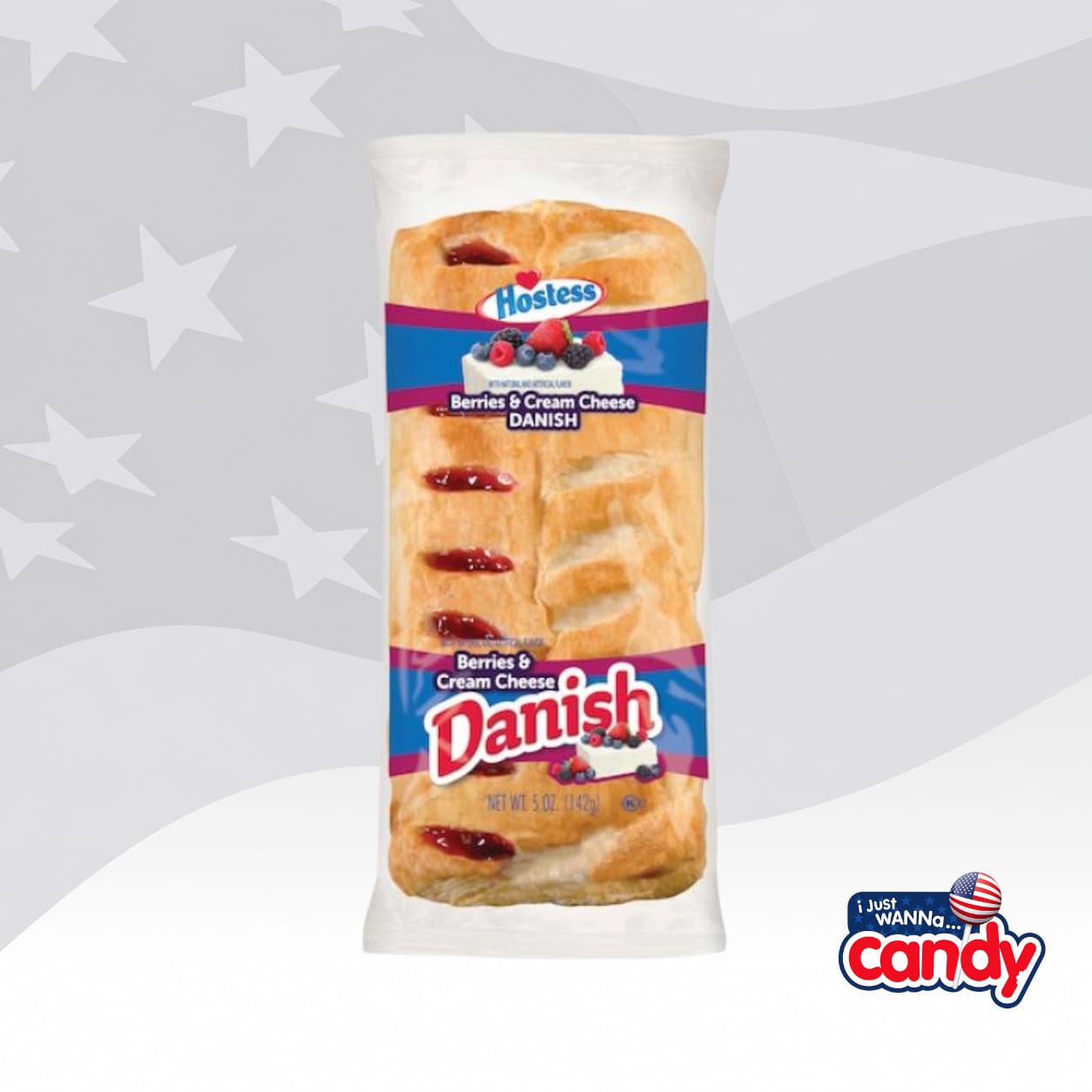 Hostess Iced Danish Berries And Cream Cheese 5oz (142g)