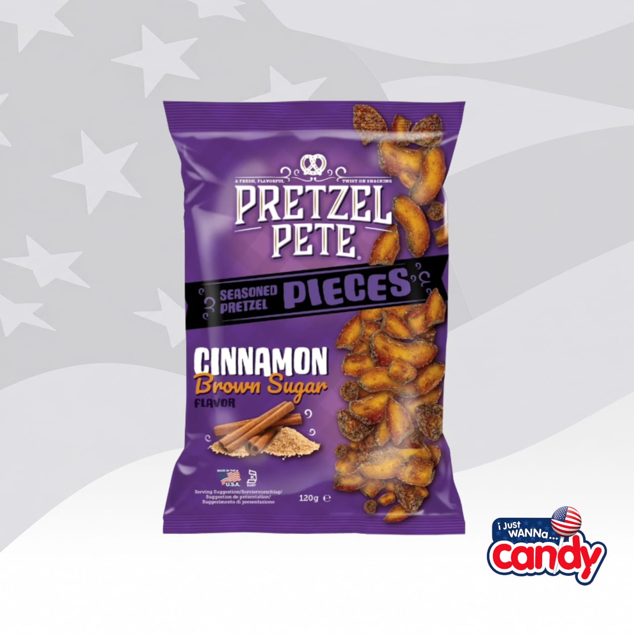 Pretzel Pete Cinnamon Brown Sugar Pieces (120g)